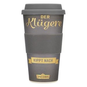 Jacobs Kaffee Becher To-Go Kaffebecher Heißgetränkbecher Mehrweg Schwarz - Bild 1 von 4