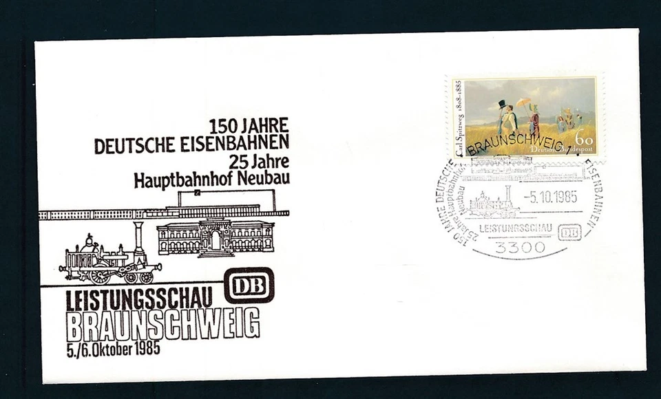 D466593 Alemania Ferrocarril Cubierta Trenes Locomotoras Braunschweig 1985 Foto 1 de 1