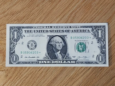 2013 B RARE DUPLICATE FORT WORTH $1 STAR NOTE UNC/GEM B05936203* 3 OF 3 Cons SER - Image 1 of 4