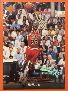 Cancha eléctrica Michael Jordan 1995-96 cubierta superior #23 Baloncesto Bulls Salón de la fama - Imagen 1 de 3