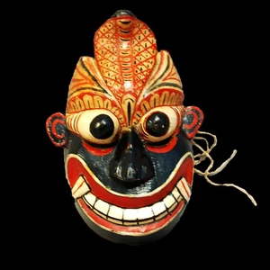 Unique Handcrafted 10 inch  Wooden Demon Devil Mask from Sri Lanka | Traditional - Picture 1 of 1