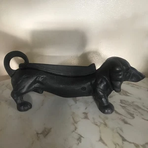Gusseisen Dackel Weiner Hund Stiefelschaber Schuh Türstopper 14" lang schwer - Bild 1 von 12