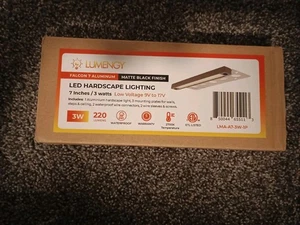 LUMENGY 7-inch 1.5w Super Slim LED Hardscape Lights Matte Black Single Light - Picture 1 of 4