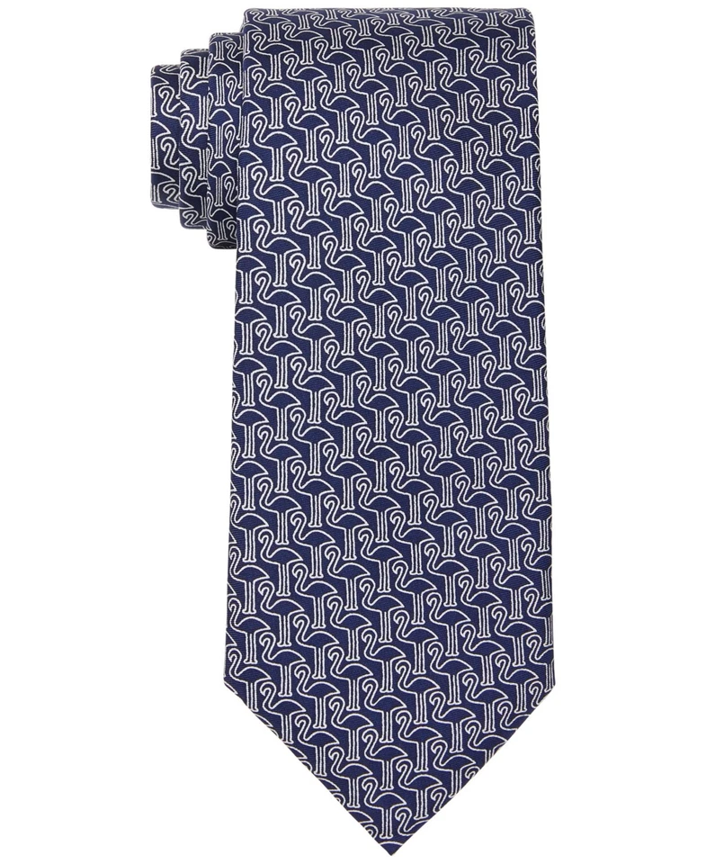 Tommy Hilfiger Men's Flamingo Geo Navy Necktie-OS Foto 1 de 1