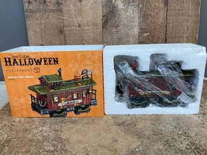 Dept 56 Snow Village Halloween - Haunted Rails Caboose - #4020957 RARE - Picture 1 of 13