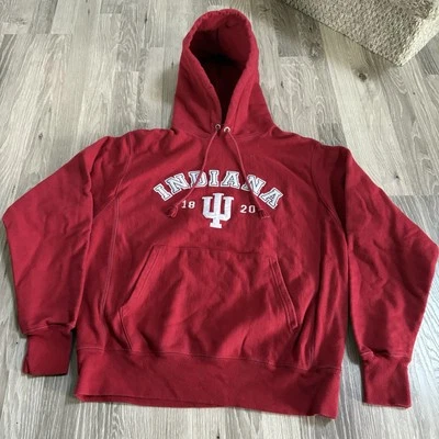 Champion Tejido Inverso Indiana Hoosiers Sudadera con Capucha Para Hombre Mediana Sudadera Universitaria Foto 1 de 4