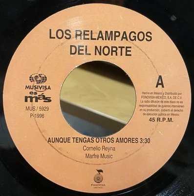 RARE Los Relampagos Del Norte 1996 45 RPM Ramon Ayala / Cornelio Reyna VG+ - Image 1 of 4