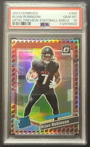2023 PANINI DONRUSS 305 🏈🏈 BIJAN ROBINSON OTTICA ANTEPRIMA-CALCIO EMOJI GEM MT  - Foto 1 di 3