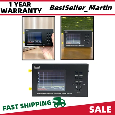SA6 35-6200MHz RF Spectrum Analyzer 3.2inch Screen Spectrum Signal Genertor - Image 1 of 4