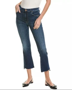 Jeans MOTHER Denim The Insider Cropped Step Fray taglia 29 blu lavaggio a squadre - Foto 1 di 12