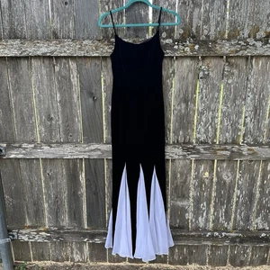 Vintage Gr. 4 Night Way Collections Samt Netzsaum Maxikleid schwarz Vamp Whimsigoth - Bild 1 von 10