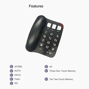 For Seniors Big Button Phone with Adjustable Ringer and Memory Function - Photo 1/14