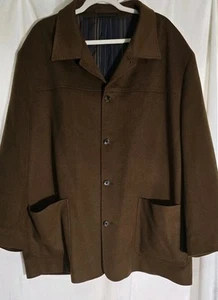 Michael Kors Men's Classic Fit Wool Cashmere Silk Blend Overcoat 50R Brown 2XL - Picture 1 of 7