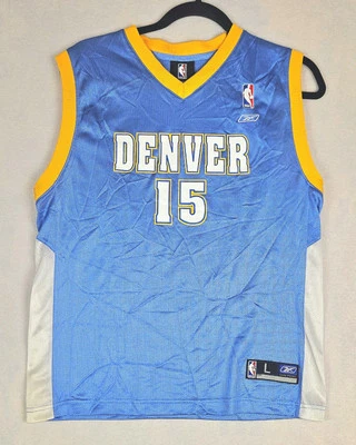 NBA Reebox Denver Nuggets Basketball Jersey Carmelo Anthony #15 Sz Youth L 14/16 - Image 1 of 4