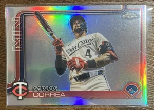 2025 Topps Chrome Carlos Correa Image Variation Short Print SP Twins #204 - Picture 1 of 2