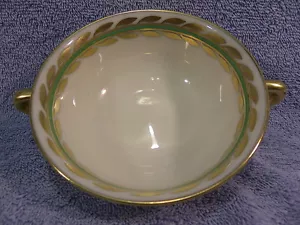 Tazón de sopa crema verde con borde de laurel dorado Lenox 1934/L369G - Imagen 1 de 4