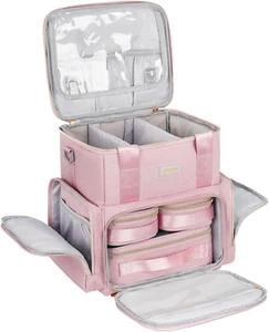 Extra Large Makeup Bag,4 in 1 Cosmetic Storage Organizer Travel Case with Detach - Picture 1 of 7