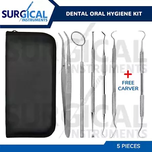 Professional Dental Oral Hygiene Kit 5 Tools Deep Cleaning Scaler Teeth Care Set - Picture 1 of 11