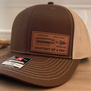 Anatomy Of A Pew Leather Patch Hat Brown - Foto 1 di 2