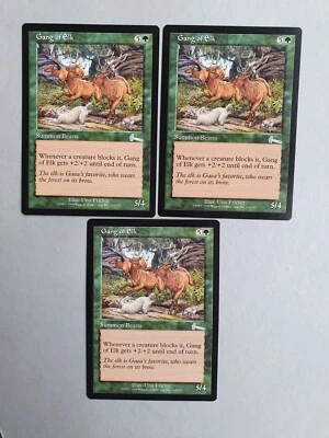 Gang of Elk x3 MTG Urza's Legacy (1999) Uncommon Green Creature NM - Image 1 of 2