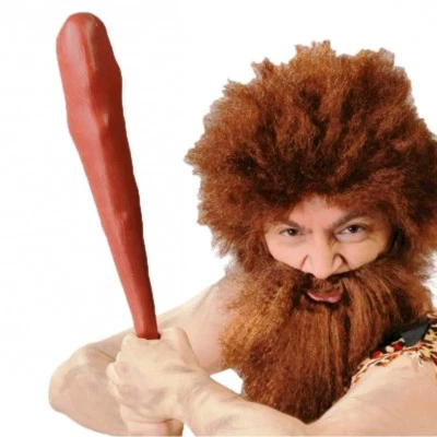 GUIRCA FIESTA CARNEVALE HALLOWEEN MANGANELLO GIOCATTOLO IN PLASTICA CLAVA PRIMITIVO COSPLAY