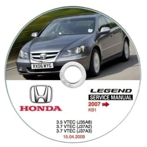 Honda Legend (2007--) Manual De Taller Para Todos Los Sistemas Win/Mac En Dvd - Imagen 1 de 1