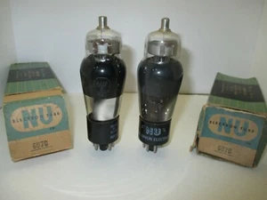 Par (2) 6U7G NU National Union Radio Tubo de Vacío ST Hombro 6U7 - PROBADO - Imagen 1 de 6