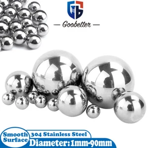 304 Stainless Steel Ball Solid Slingshot Steel Dia 1-90mm Bearings Balls Smooth - Picture 1 of 21