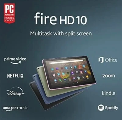 Fire HD 10 Inch Tablet, 1080P Full HD, 64 GB w Alexa, OCTA Core, 10.1" JD Displa - Image 1 of 4