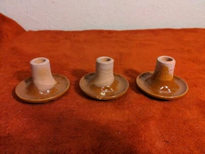 Terracotta Clay Candleholders Mini 2.75" Wide, Candle Hole is 1.5cm - Picture 1 of 11