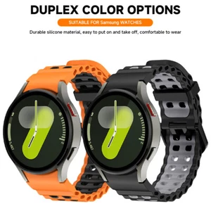 Ocean Sport Silikonowy pasek do Samsung Galaxy Watch 7 FE 6 5Pro 6 4 Classic - Zdjęcie 1 z 37