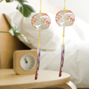 Campana de viento de vidrio estilo japonés campanas de viento para hogar patio jardín exterior colgante - Imagen 1 de 9