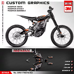 Kungfu Graphics Decal Set Off-Road Sticker Sur-Ron Light Bee X Grey Black Surron - Foto 1 di 10