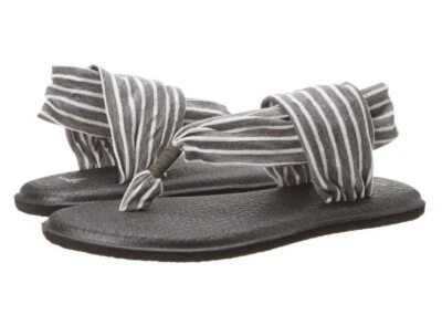 Sandalias Sanuk Yoga Sling 2 para mujer con estampado en gris y blanco a rayas talla 9 nuevas con etiquetas Foto 1 de 4