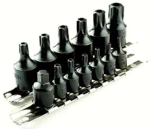 15pc Impact Star Bit Socket Tamper Proof 1/4" & 3/8" Dr Torx Sockets Air Sockets - Picture 1 of 1