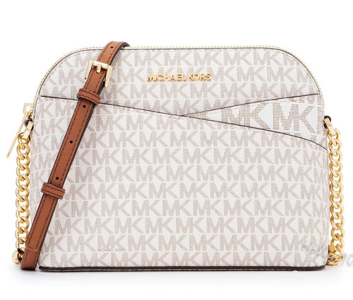 Borsa a tracolla Michael Kors jet set travel MD dome crossbody vaniglia nuova