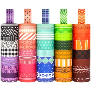 Washi Tape Set - Decorative Adhesive Masking Tape for Scrapbooking 60 Rolls - Picture 1 of 12