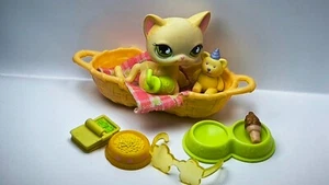 LPS # 733 Shorthair cat Chat européen Authentique Littlest Pet Shop Hasbro - 149 - Photo 1/8
