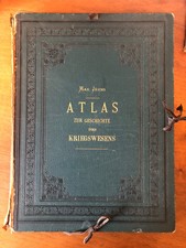 MAX JÄHNS, ATLAS ZUR GESCHICHTE DES KRIEGSWESENS, 1878, ORIGINAL!!!! RARITÄT!!!!