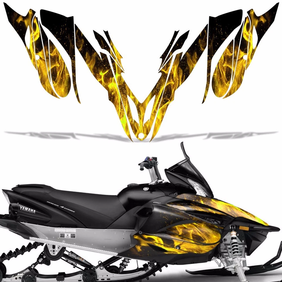 Snowmobile Graphic Decals Stickers For Yamaha Apex 2011-2018 ICE Y - Image 1 of 4