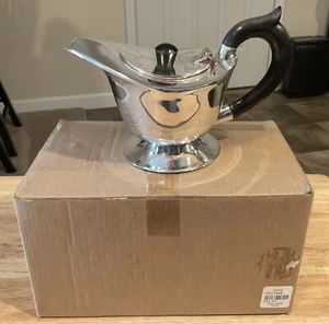 Bombay Silver Plated Footed Teapot W/Hinged Lid NEW W/Box - Picture 1 of 3