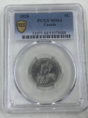 1928 5C PCGS MS64 Canada - Image 1 of 4