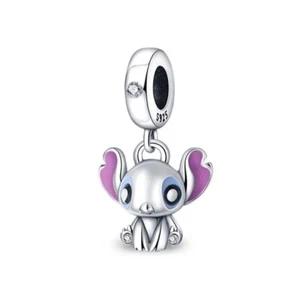 Genuine S925 Disney Stitch Lilo & Stitch Dangle Charm For Snake Bracelet Chain - Picture 1 of 5