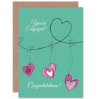 Engagement Birthday Blank Greeting Card With Envelope