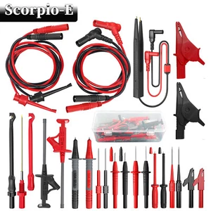 25 PIEZAS Kit de cables de prueba multímetro de silicona con sondas perforadoras de alambre reemplazables - Imagen 1 de 8