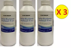 Sodium Bicarbonate Mouthwash 1% w/v 500mL X 3 Bottle Mouth Wash QLD Stock - Picture 1 of 4