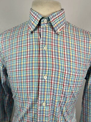 Solemare Maus Hoffman Men’s Gingham Check Button Down Shirt Sz Medium Italy Made - Image 1 of 4