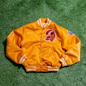 Giacca Vintage Starter NFL Tampa Bay Buccaneers Creamsicle Raso Taglia Youth S RARA - Foto 1 di 12