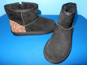 Botas al tobillo UGG 'Koolaburra' negras y de gamuza sintética con estampado animal - 4 - Imagen 1 de 8
