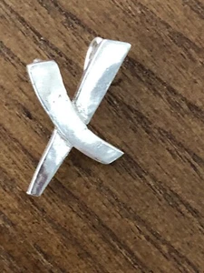 "Dije/colgante modernista vintage en forma de C plata esterlina nuevo 0,75""" - Imagen 1 de 7